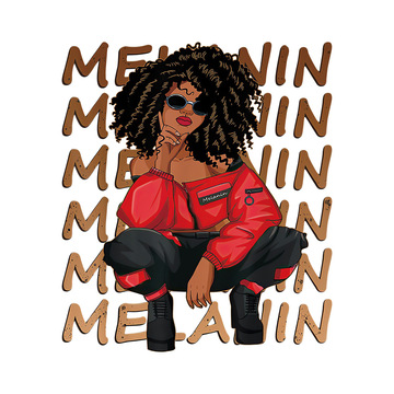 跨境热销黑人潮女孩热转印烫画亚马逊货源成人服装diy热转印纸