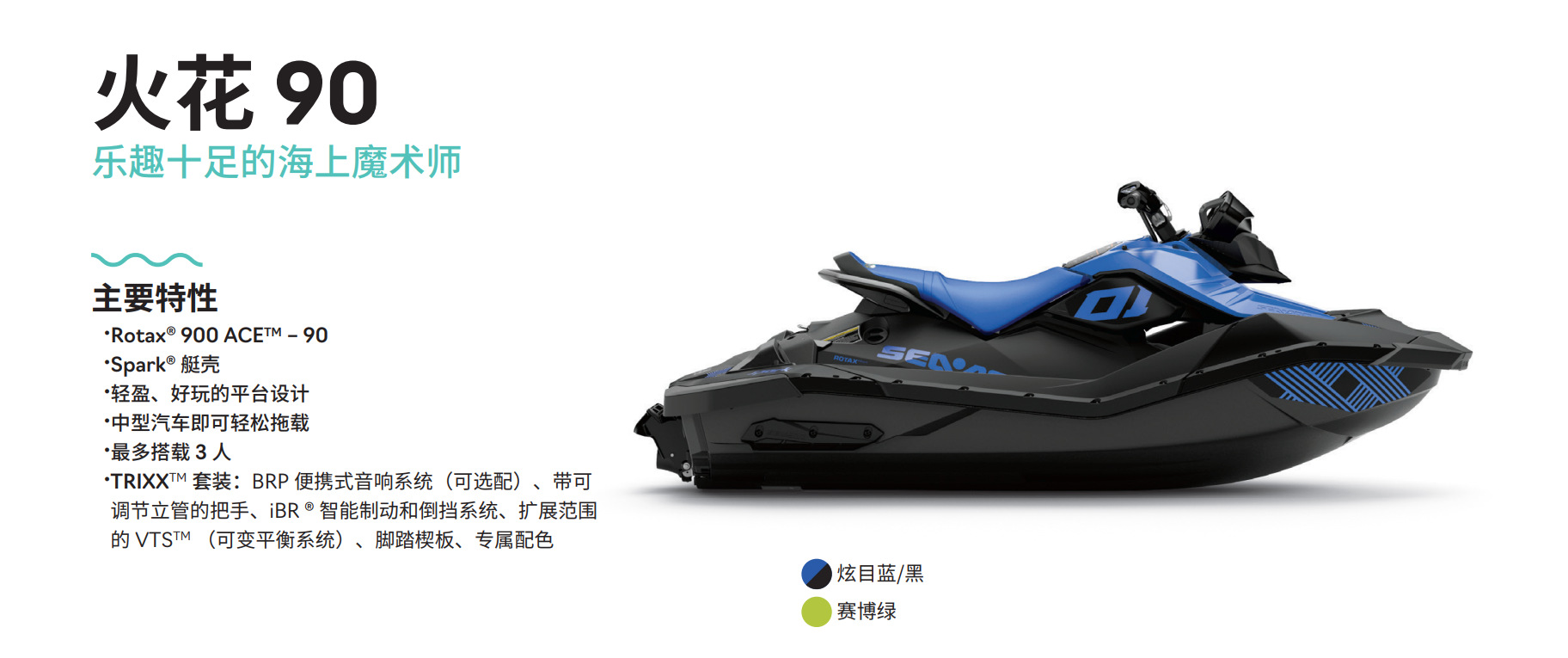 庞巴迪摩托艇火花90 23款rxt300运动型竞技摩托艇 gtx300水上摩托