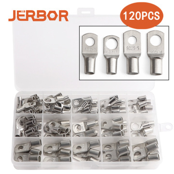 铜鼻子 120pcs盒装窥口端子接线鼻子铜镀锡圆形端子 sc裸端子