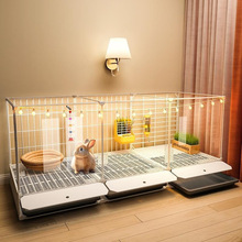 透明观赏兔子笼子家用室内大号自动清粪小兔笼养兔宠物兔窝屋
