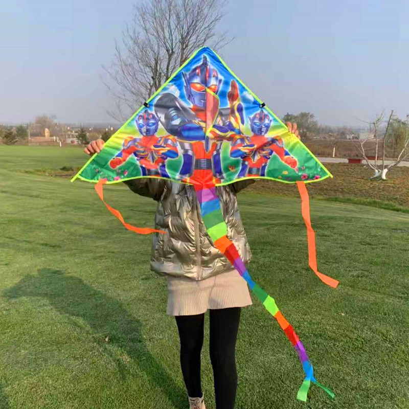 1 M Triangle New Small Curved Edge Children's Cartoon Kite Princess Wholesale Breeze Easy to Fly Stall Weifang Manufacturer