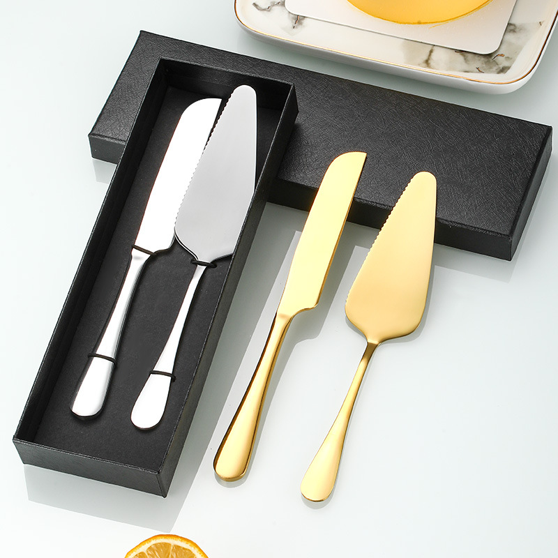 Amazon Stainless Steel Cake Knife and Shovel Kit Home Dinner Wedding Baking Utensils Cheese Bread Knife Pizza Shovel