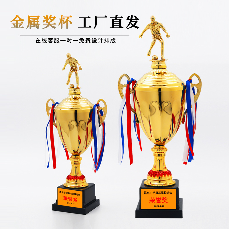metal trophy basketball football award creative company student young children prize factory direct hair 3171