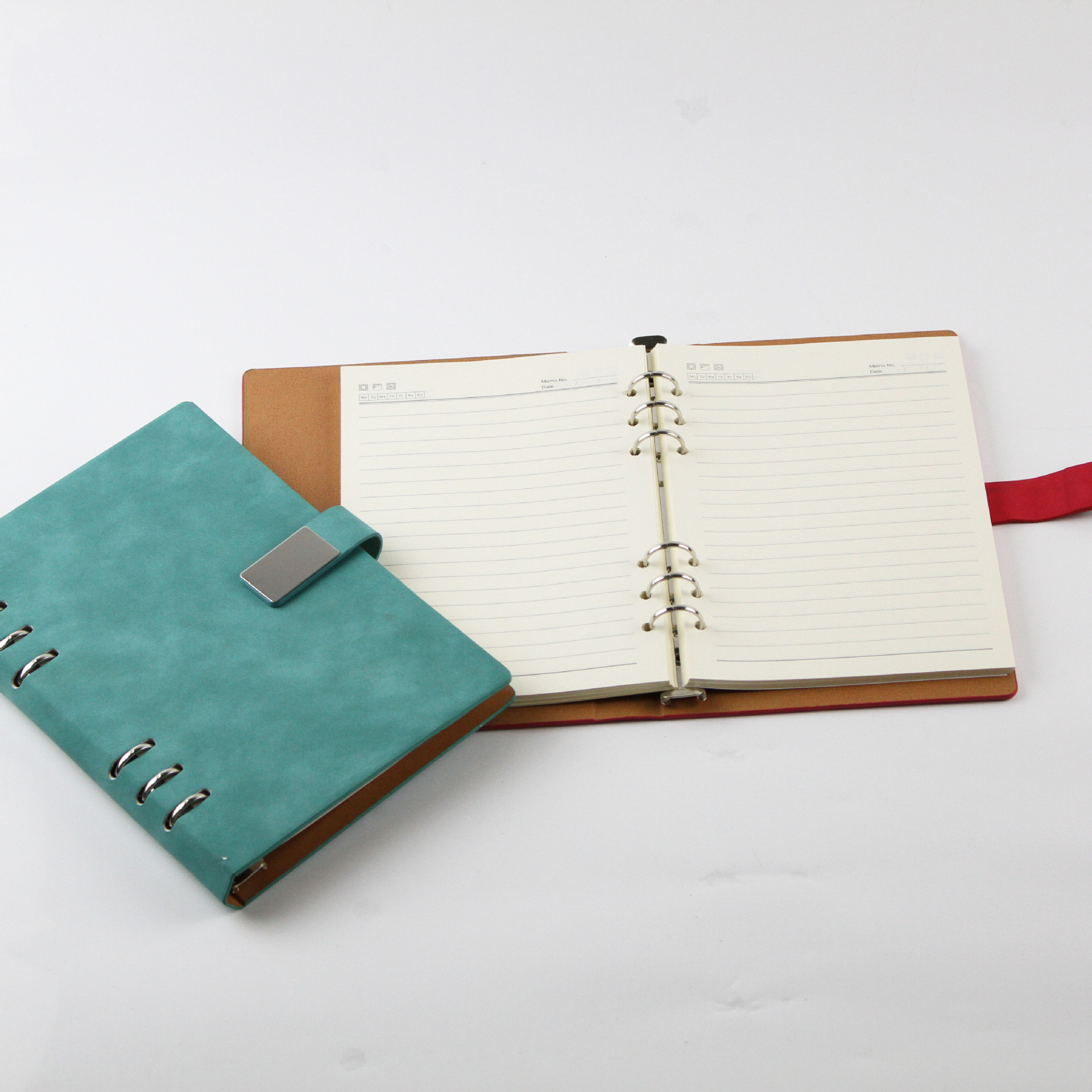 现货新款a5三折活页笔记本商务办公皮面记事本日记本记录本子定制