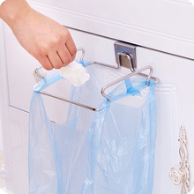 不锈钢垃圾袋支架挂钩厨房橱柜挂架悬挂塑料袋垃圾桶垃圾架子神器
