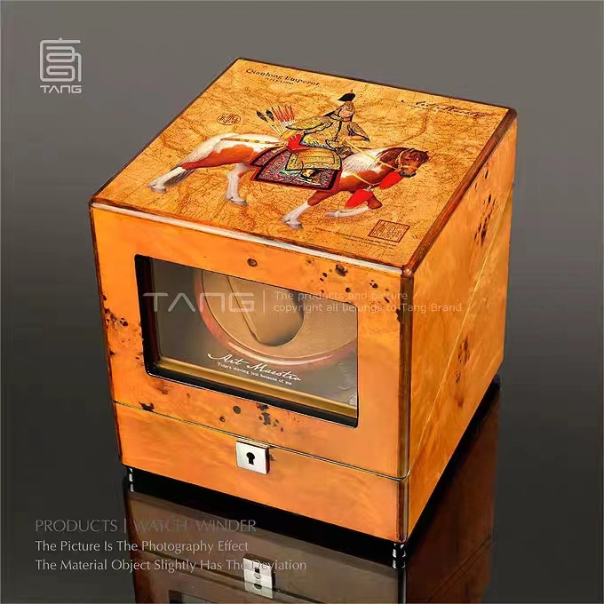 东与西 钢琴漆木制手表自动上链盒手表收藏盒摇表马达盒WW721