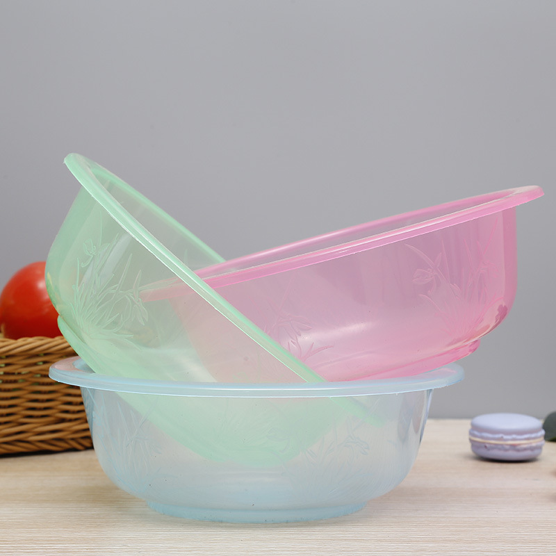 in Stock Wholesale Small Washbasin Colorful Plastic Small Basin Fruit Storage Basin round Storage Pot Strawberry Mini Pot