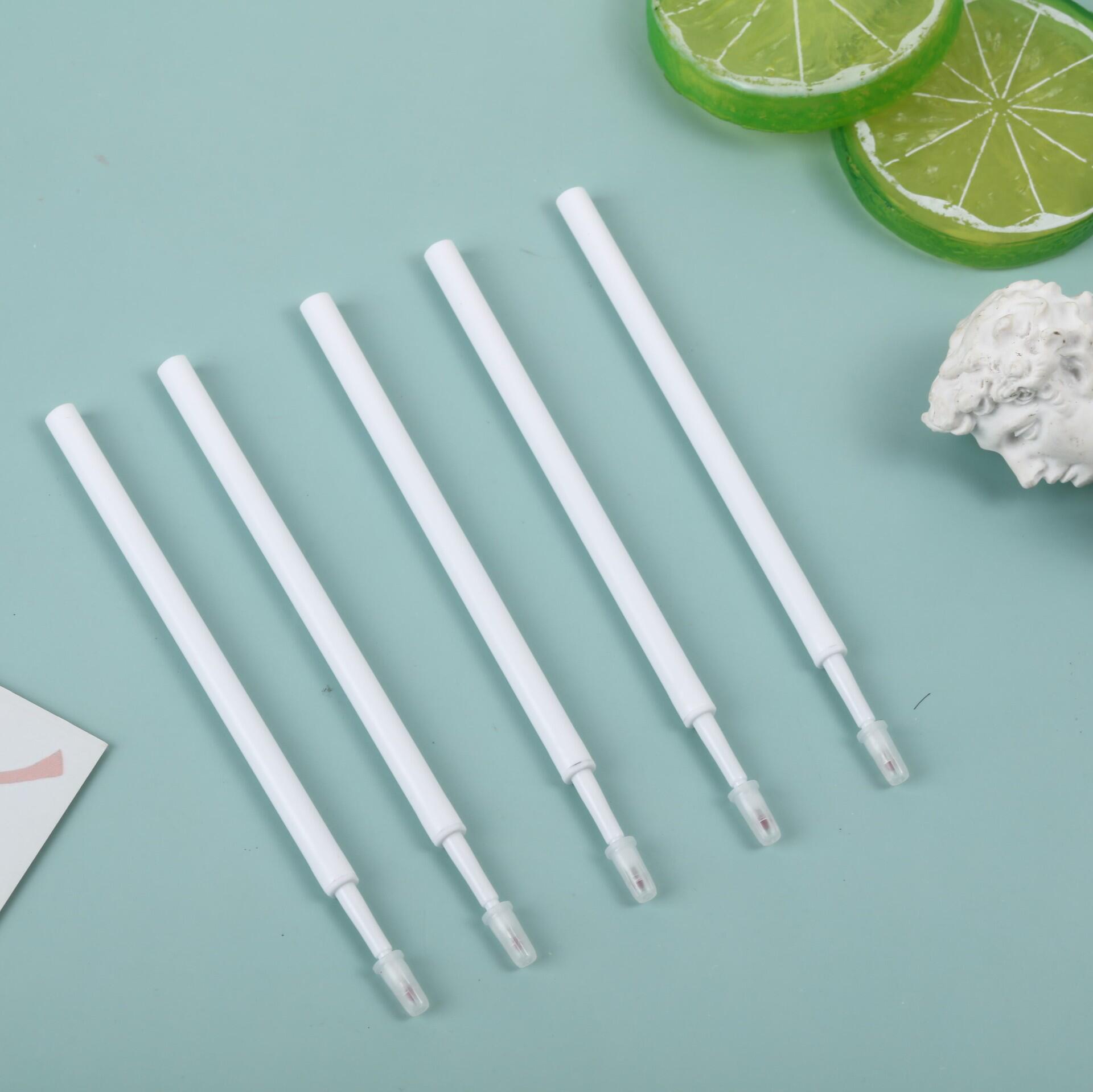 半针管 st按动中性笔替芯 尖锥芯黑色0.5葫芦头白色通用水笔芯