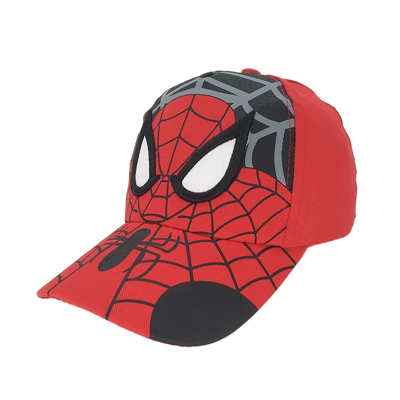 Summer New Children's Sun Hat Baseball Cap Spider-Man Breathable Mesh Fitted Cap Supply Hat