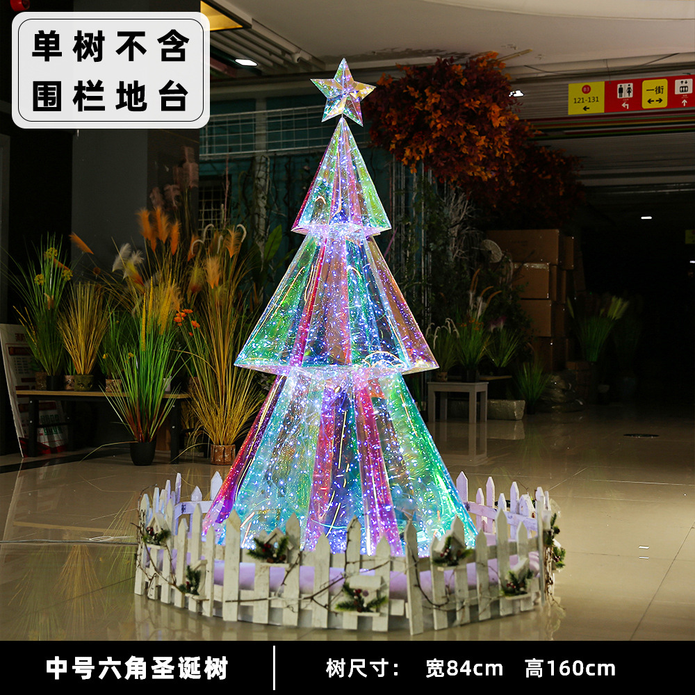 Magic Color Light-Emitting Christmas Tree Shopping Window Magic Color Christmas Elk Christmas Outdoor Scene Layout Light Festivals Pack