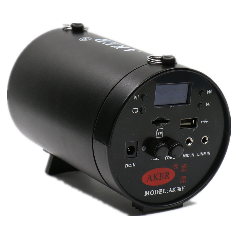 aker/爱课扩音器25w大功率音响液晶显示屏便携式腰挂喊话器小蜜蜂