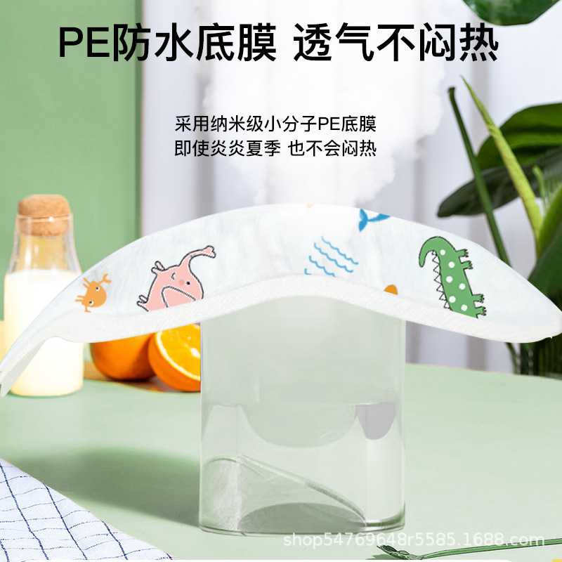 Factory Straight Hair Disposable Disposable Disposable Saliva Towel Baby Feeding Artifact Independent Packaging Clean and Sanitary Eating Bib