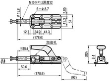 MC07-11闭合压力11360N推拉式快速夹具夹钳 替代米思米肘夹横压型