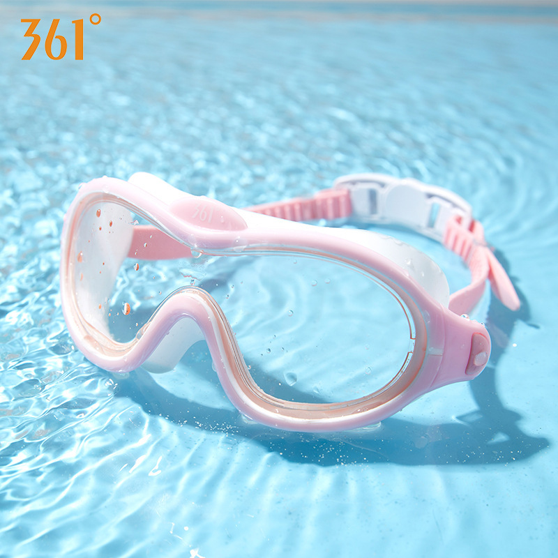 361 Swimming Goggles Waterproof Anti-Fog HD Women's Large Frame Eye Protection Equipment Men's Plain Swimming Goggles Swimming Equipment