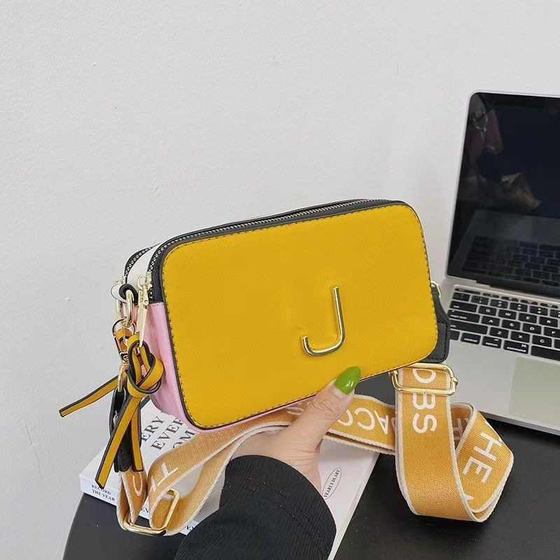 Fashion Messenger Bag Small Bag Camera Bag Women's Sugar Bag Small Square Bag Korean Style Square Contrast Color Minimalist Shoulder Bag