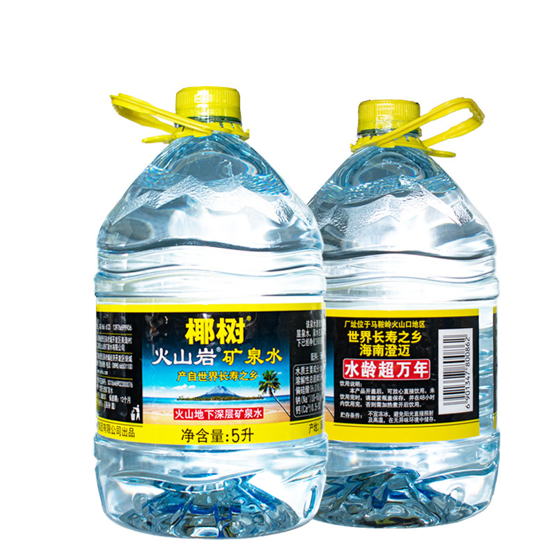 椰树牌火山岩天然矿泉水饮用水大桶装 5升*2瓶 北京包邮