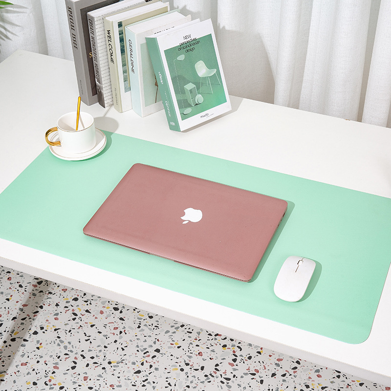 Leather Mouse Pad Table Mat Customized Large Wholesale Computer Desk Pad Student Desk Desk Writing Pad Two-Color Waterproof