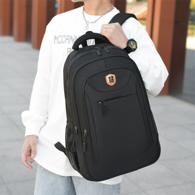 Backpack Wholesale Men's Simple 2023 New Business Backpack Casual Large Capacity Multi-Functional Fashion Travel Bag
