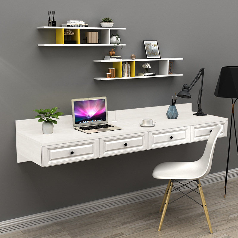 壁挂梳妆台现代简约挂墙式化妆台悬挂墙上置物架小户型贴墙收纳架