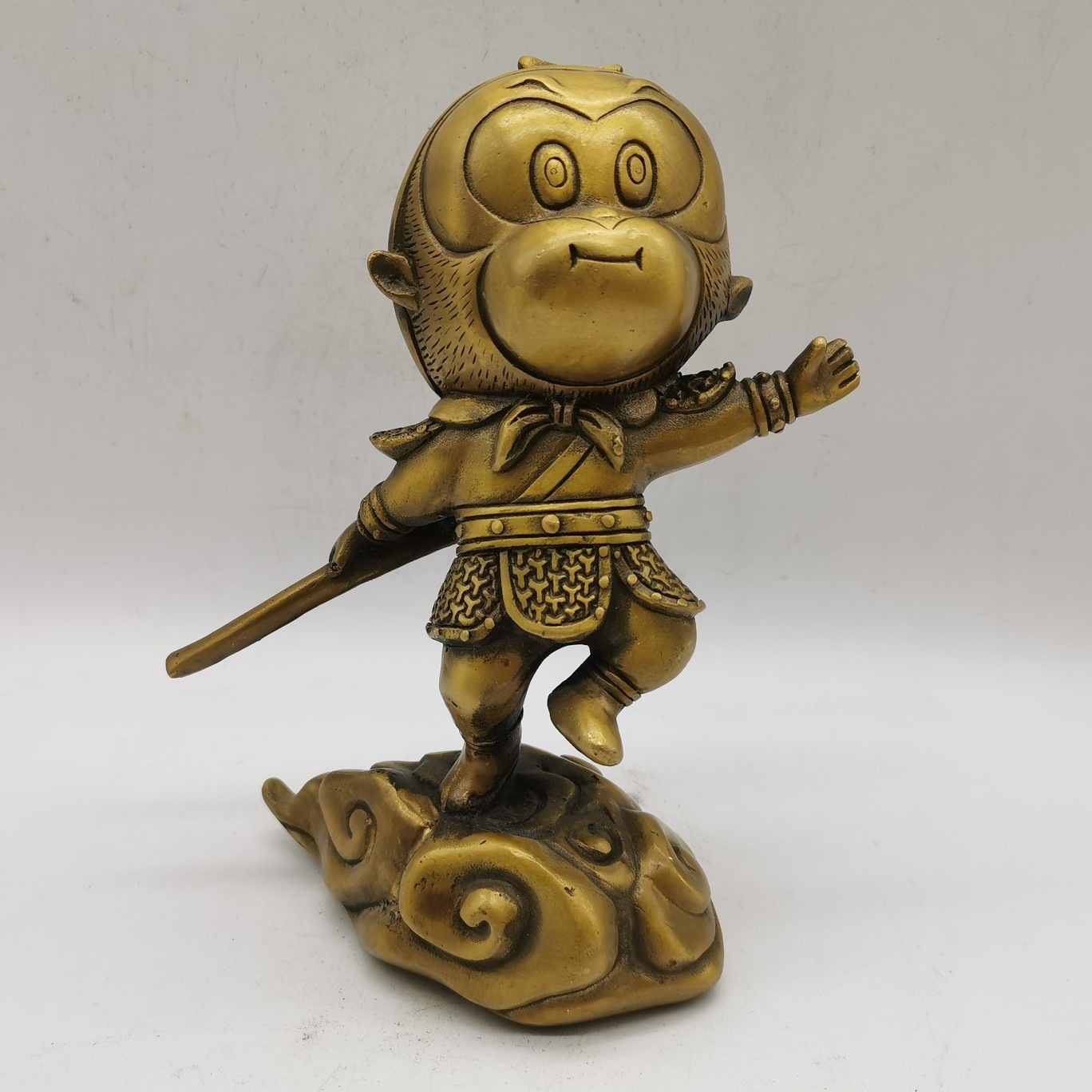 纯黄铜孙悟空家居摆设齐天大圣工艺品斗战胜佛像全铜猴子车载摆件