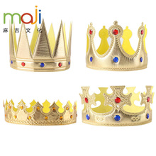 国王皇冠万圣节儿童生日布置道具金色布皇冠帽子头饰派对用品批发