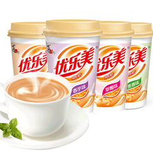 优乐美奶茶杯装80g*30整箱原味红豆味下午茶冲泡饮品食品批发香浓
