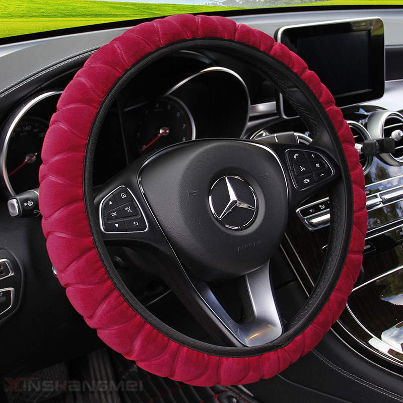 No Inner Ring Heart Words Super Soft Three-Dimensional Plush Elastic Steering Wheel Cover Car Handle Cover Winter Warm Cross-Border Aliexpress