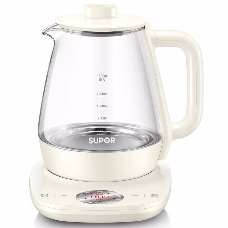 Supor Office Automatic Thickened Glass Health Home Tea Brewing Pot Warm Milk Electric Health Pot SW-15Y18