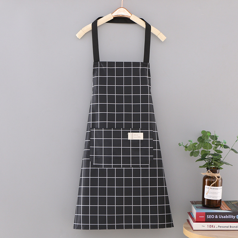 Apron Manufacturer Adult Home Use Fashion Kitchen Sleeveless Waterproof Oil-Proof Apron Wholesale Work Clothes Advertising Apron