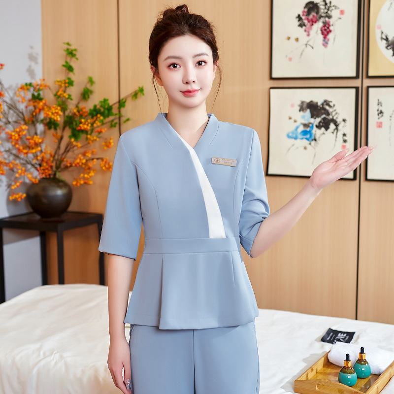 医美美容院皮肤管理工作服中医养生按摩理疗馆技师职业女士套装