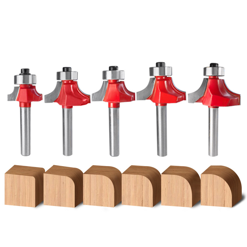 5件套圆角刀 木工铣刀 开槽刀修边机刀头 铣刀 钨钢铣刀 钨钢合金