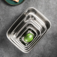 J*H304不锈钢保鲜盒密封碗带盖方形便当盒冷藏食物盒厨房保鲜碗收