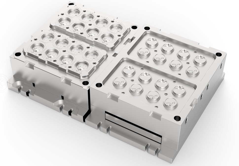 一次性奶茶杯盖子模具1出81216高速薄壁精密注塑模具