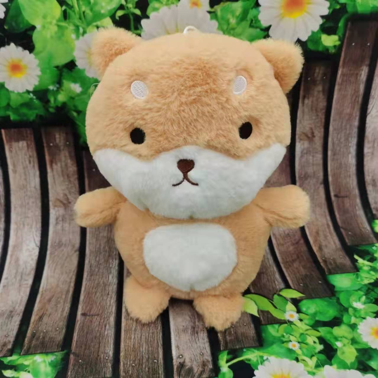 Eight-Inch Small Shiba Inu Plush School Bag Pendant Keychain Ins Doll Backpack Pendant Plush Toy Factory Wholesale