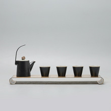 J7IB批发新中式茶室陶瓷茶具套装摆件样板间会所客厅茶桌茶艺背景