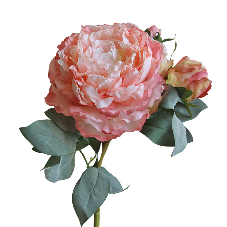 Big Peony Artificial Flower European Retro Romantic Living Room and Dining Table Decoration Decoration Fake Flower Photography Props Fake Flower