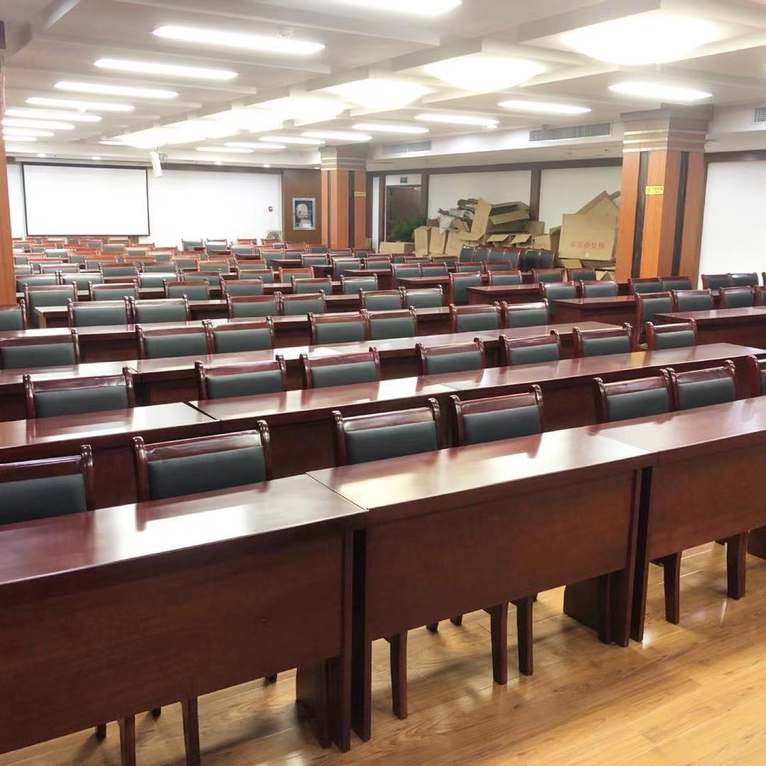 会议室桌椅组合双人油漆木皮条形会议桌党员培训桌长条桌办公桌子