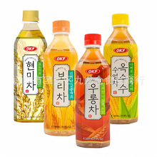 批发韩国进口OKF乌龙茶大麦茶玉米须茶饮料无糖夏季休闲饮品500ml