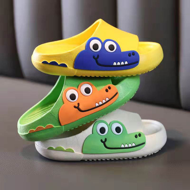 Children's Slippers Summer New Cartoon Dinosaur Cute Baby Non-Slip Bathroom Slippers Boys Girls' Slipper