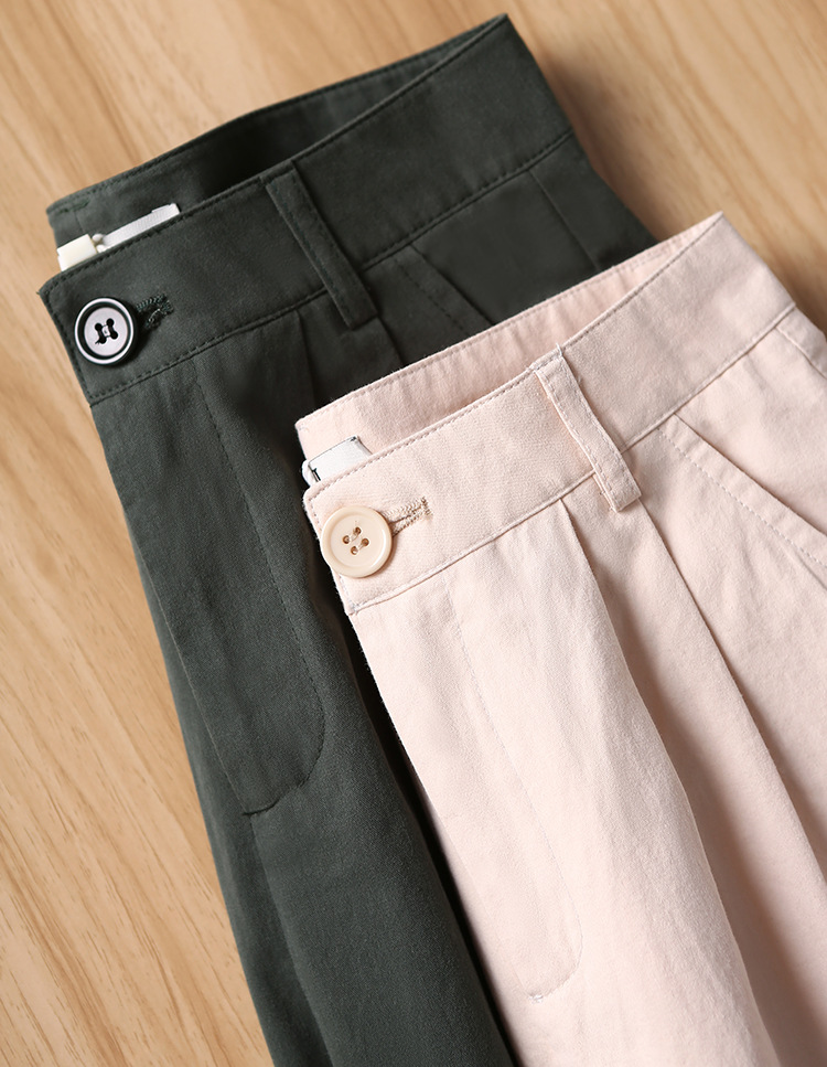 zoj日式棉质气质休闲裤女装直筒裤女2021新款秋季裤子女裤厂供货