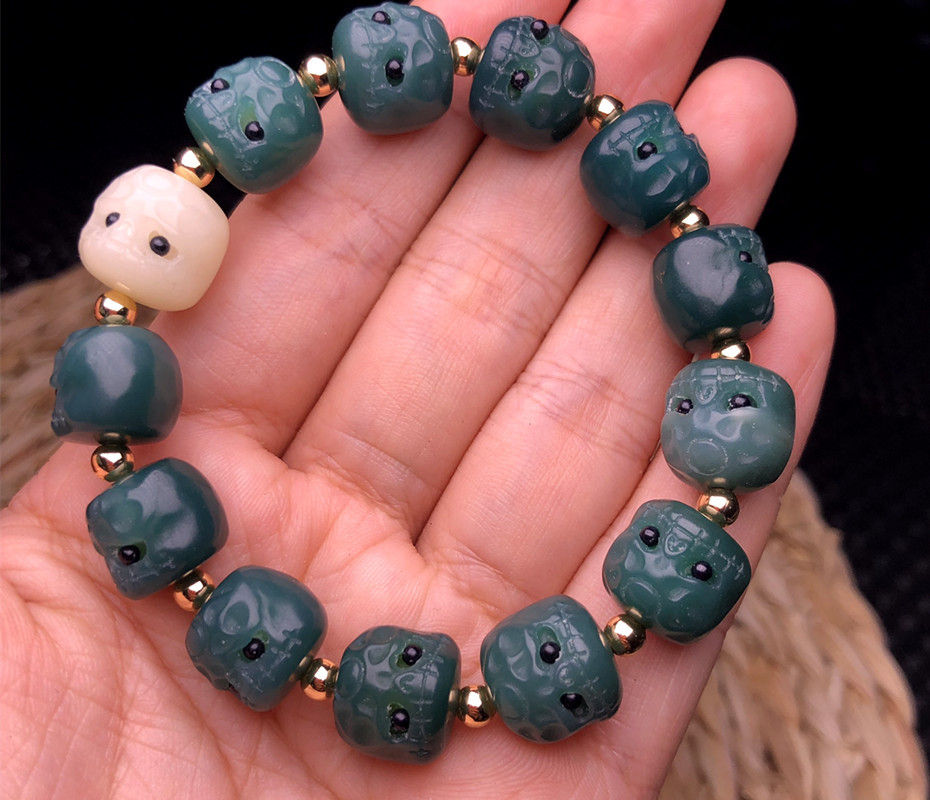 菩提根呆呆团手串 菩提根阿呆 男女菩提子手链佛珠配饰