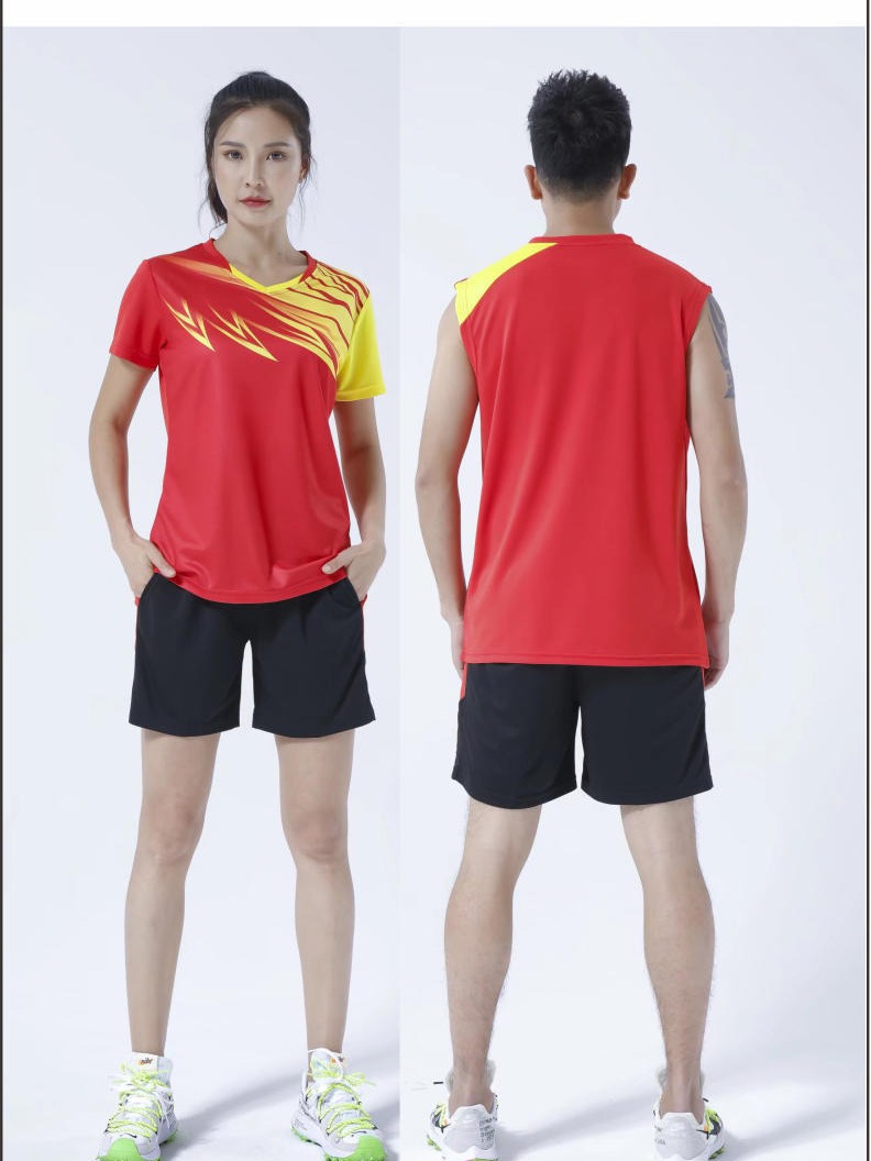 沙滩排球服比赛服短袖排球服球衣排球服印字印号女砍袖气排球服装