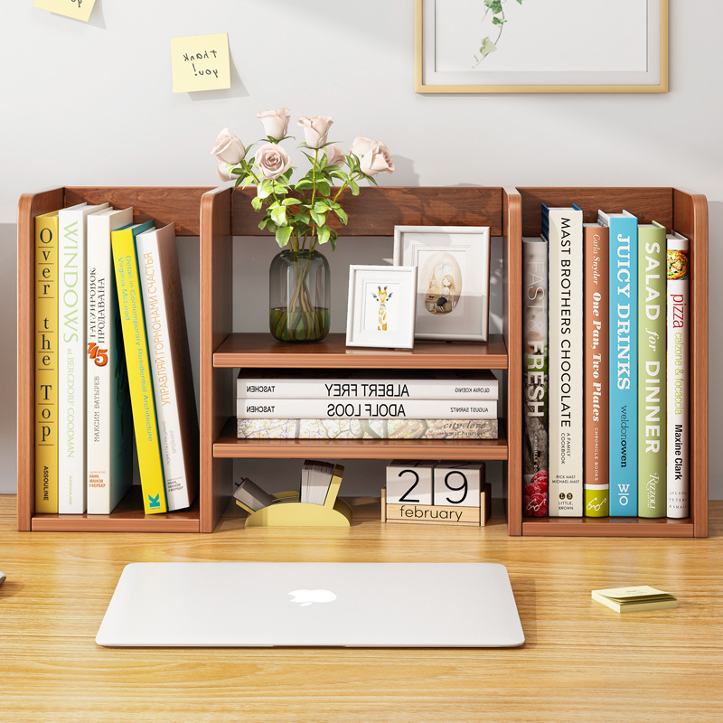 桌上书架学生桌面书桌收纳置物架学习桌办公室办公桌收纳架小层架