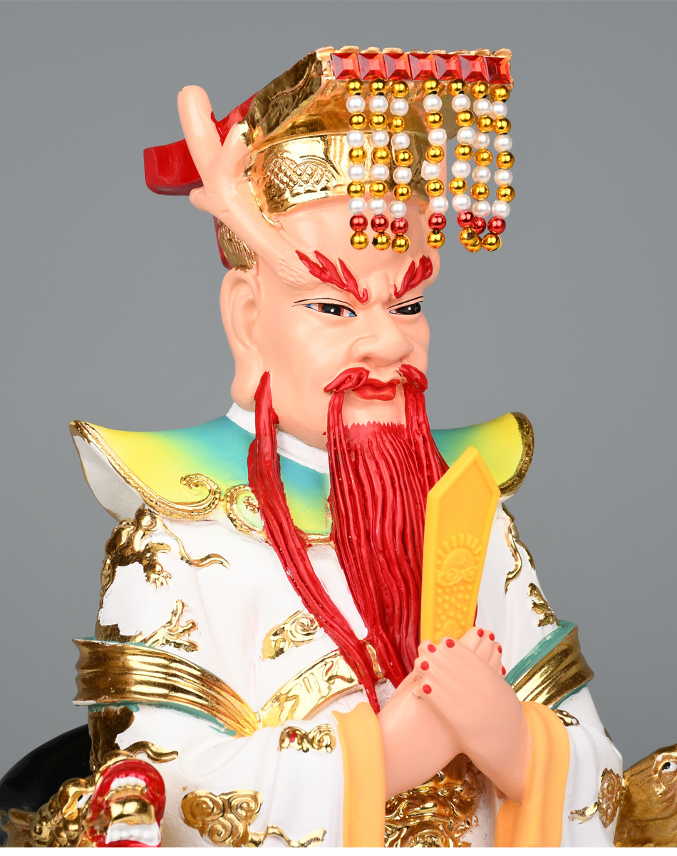 四海龙王神像红黄白黑色西海北海南海东海龙王树脂佛像摆件工艺品