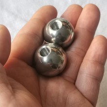 工业实心铁球钢珠亮面打孔攻牙可电镀铁球攻丝钢球加工打孔球螺母