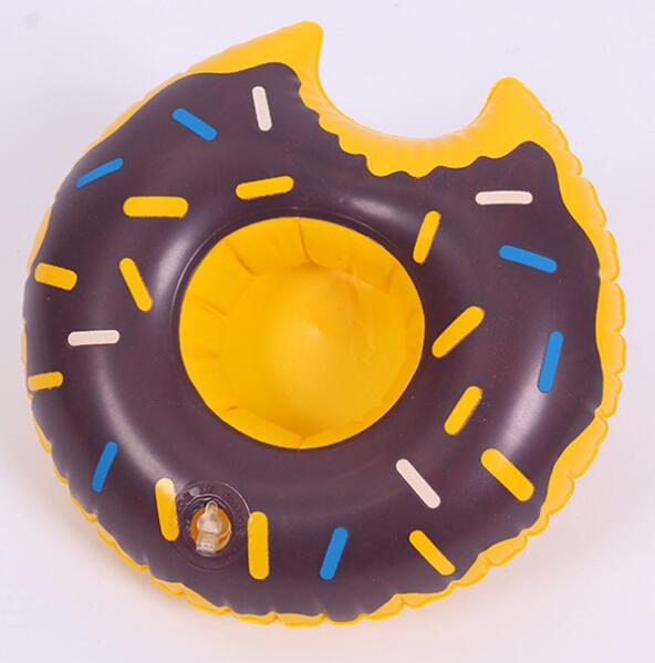 厂家定制PVC充气杯座  甜甜圈酒托玩具 多样式趣味可乐杯垫