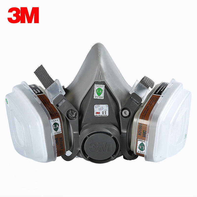 3m 6200防毒面具套装 喷漆用防油漆味kn95级防尘面罩防工业粉尘