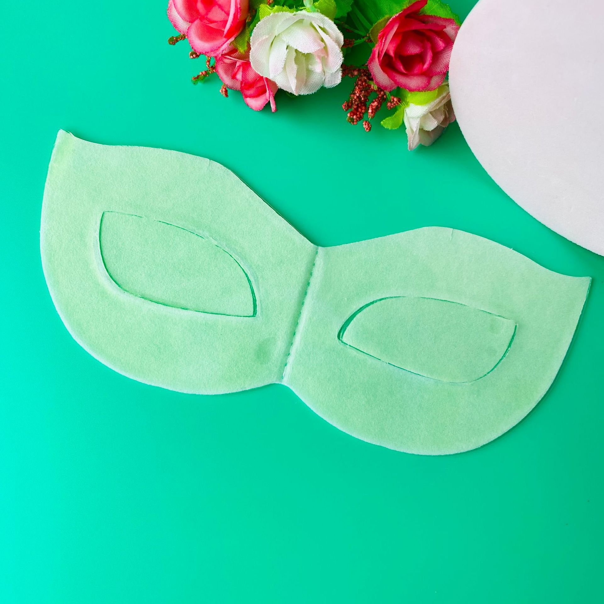 新款眼膜贴绿色水凝胶舞会眼罩韩国凝胶面膜眼皮眼贴无纺布弹力布