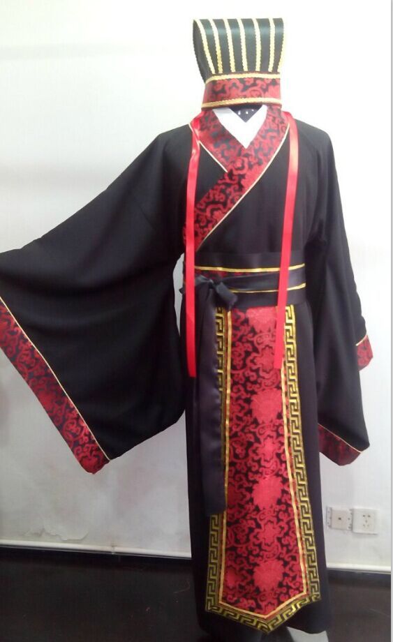 古装汉服男汉式婚礼服装 司仪服 古代老爷员外演出服影楼帽子氨纶