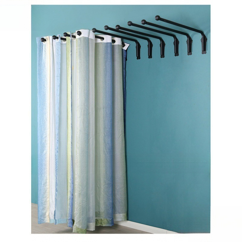 窗帘吊卡样品展示架可移动窗帘挂样摇摆杆上墙软装布艺挂样神器